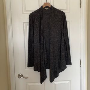 Charcoal drape front Express sweater